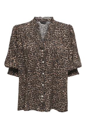 Regular Fit Shirt Collar 3/4 Sleeves (3/4) Vrouwelijk overhemd met normale pasvorm en 3/4 mouwen