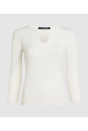 KEYHOLE DETAIL KNIT TOP