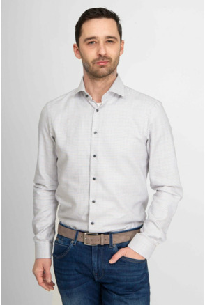 Suitable Overhemd Twill Print Wit
