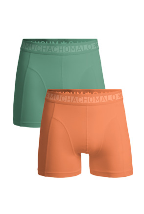 Heren 2-Pack Boxershorts Effen Orange/Green