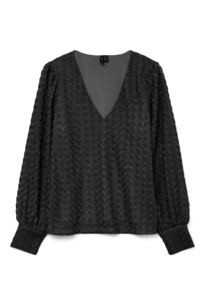 VMBECCA LS V-NECK LACE TOP JRS NOOS