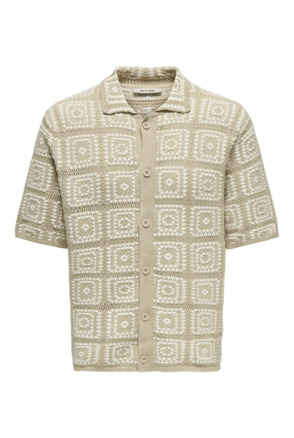 Relaxed Fit Shirt Kraag Korte Mouwen (K/M) Heren