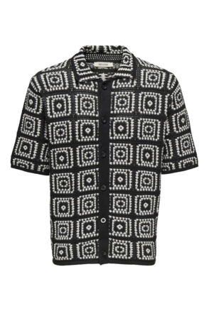 Relaxed Fit Shirt Kraag Korte Mouwen (K/M) Heren