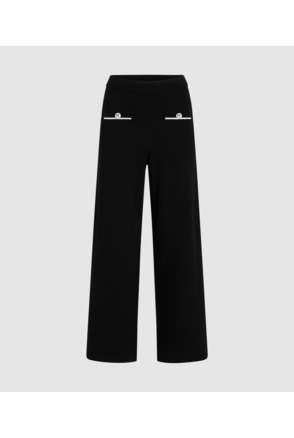 BW FANCY BUTTON KNIT PANTS