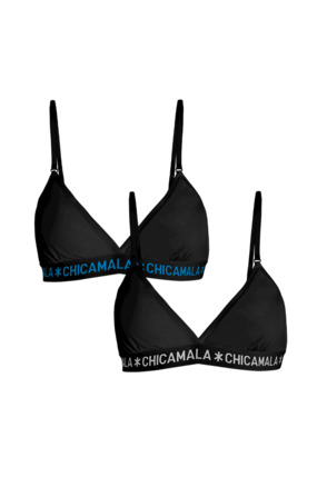 Meisjes 2-pack driehoek Effen