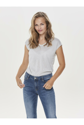 Loose Fit O-Neck Short Sleeves (S/S) Basic top met ronde hals en korte mouwen voor jeugdige elegantie