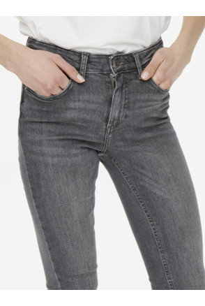 Flared Fit Jeans met hoge taille met wijd uitlopende pasvorm en ritssluiting