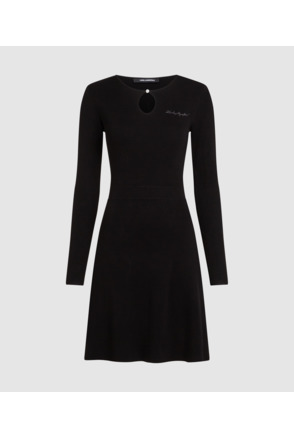 KEYHOLE DETAIL KNIT DRESS