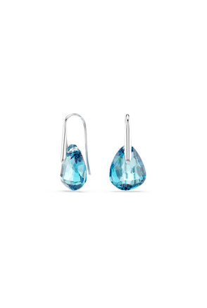 Galet Pierced Earrings OU Rhodium shiny Indicolite