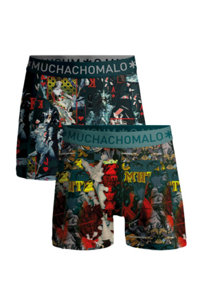 Heren 2-Pack Boxershorts Schaakspel