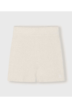 boucle knit shorts