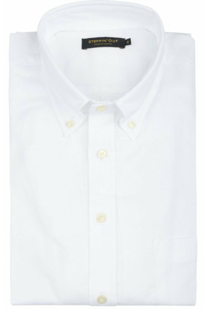 Steppin' Out Overhemd Twill Wit