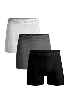 Heren 3-Pack Boxershorts Effen Black/Grey/White