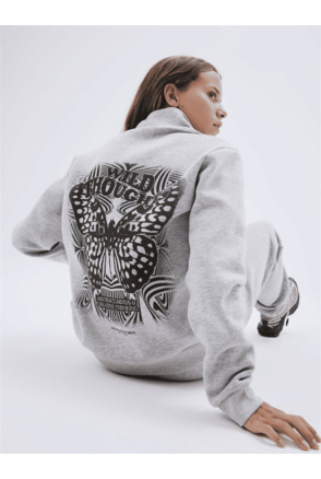 Loose Fit High Neck Long Sleeves (L/S) Sweatshirt