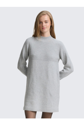 Uitgebreide jurk met opstaande Kraag