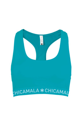 Dames 1-pack racer back effen Green