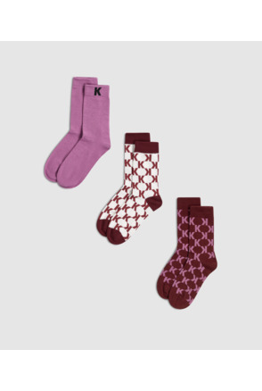 MONOGRAM SOCKS 3PK