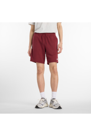 New Balance Heren Sport Korte Broek Rood French Terry