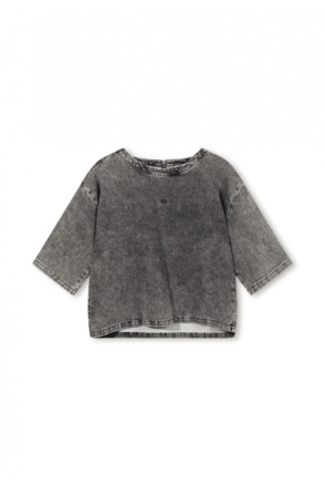 10DAYS Dames t-shirt blouse jog denim katoen mix