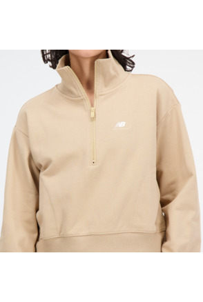 New Balance Dames Athletics Pullover Beige French Terry