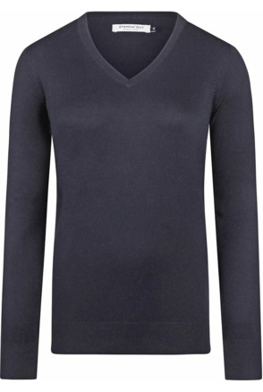 Steppin' Out Damestrui Cotton Cashmere V-hals Navy