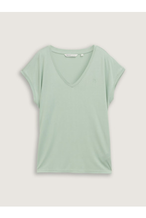 Los T-shirt met V-hals