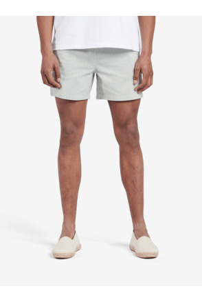 No Label Heren Seersucker Shorts Zand Venice Cotton-Polyester