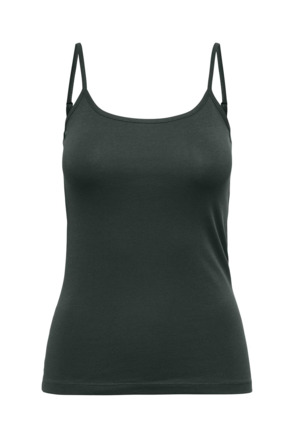 Regular Fit U-Neck Sleeveless (S/L) Regular fit tanktop met knoopsluiting
