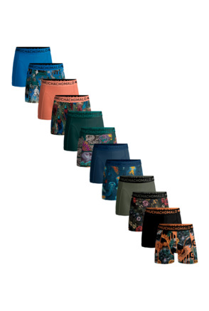 12-Pack Boxer Short Print/Solid Print/Black/Green/Blue/Green/Pink/Blue