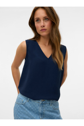 VMALVA S/L V-NECK TOP WVN NOOS