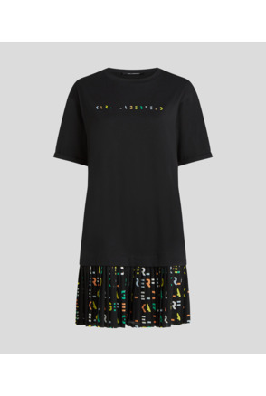 SUMMER LOGO PLEAT JSY DRESS