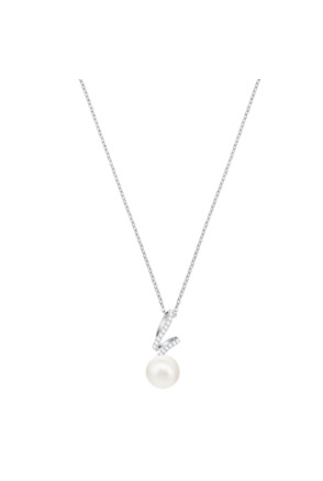 Gabriella Pendant Pearl OU Rhodium shiny Crystal White Pearl Crystal