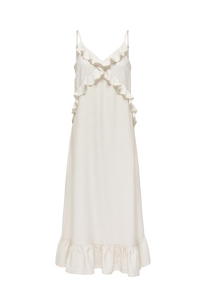 Regular Fit V-Neck Sleeveless (S/L) Zomerjurk met V-hals en ruches