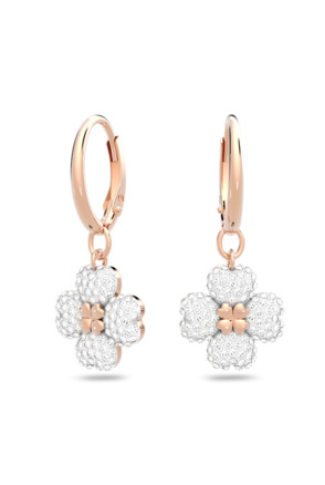 Latisha Pierced Earrings Drop Rose Gold shiny Crystal