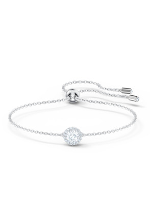 Una Angelic Soft Bracelet Round Rhodium shiny White
