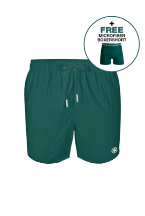 Heren Zwembroek Effen Green