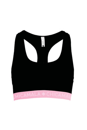 Dames 1-pack racer back effen Black