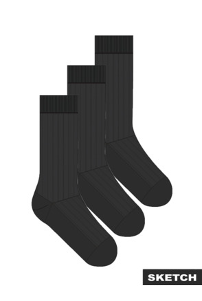 JWHRIB POLY SOCK 3 PACK