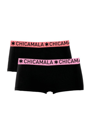 Meisjes 2-pack Boxer Shorts Effen Black