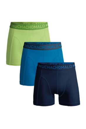 Heren 3-Pack Boxershorts Effen Blue/Green