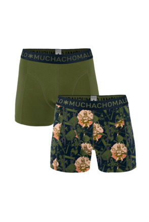 Mannen 2-pack shorts Virtu Print/Armygreen
