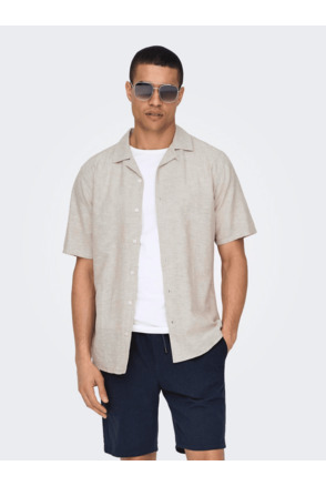Slim Fit Resort Kraag Korte Mouwen (K/M) Heren