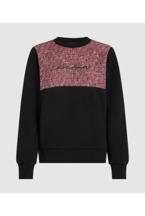 BOUCLE DETAIL SWEATSHIRT