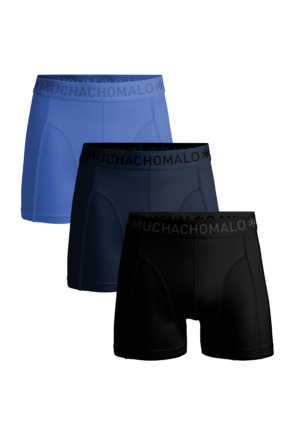 Jongens 3-Pack Boxershort Effen Black/Blue
