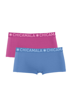 Dames 2-pack Boxershorts Effen Blue/Purple