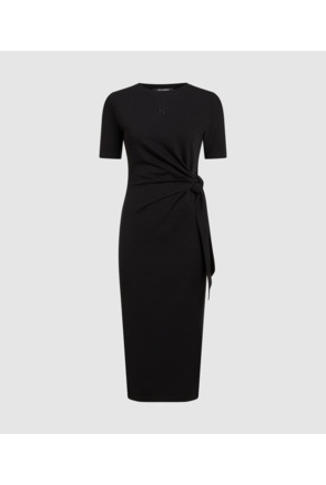 JERSEY TIE MIDI DRESS