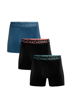 Heren 3-Pack Bamboe Boxershorts Effen Black/Blue