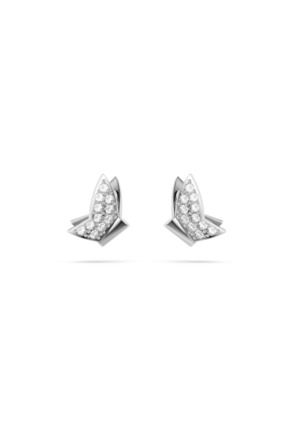 Idyllia Lilia Pierced Earrings Stud Rhodium shiny Crystal