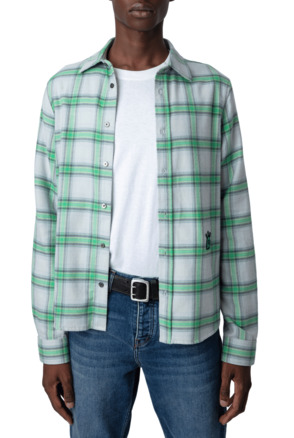 STAN LIGHT FLANNEL CHECK SKULL