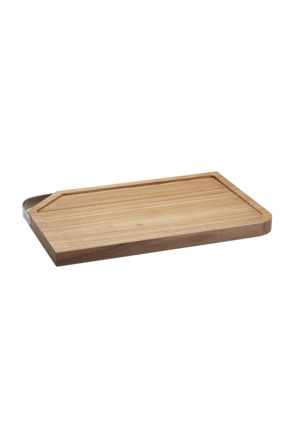 Snijplank 36x24 cm met roestvrij stalen handvat